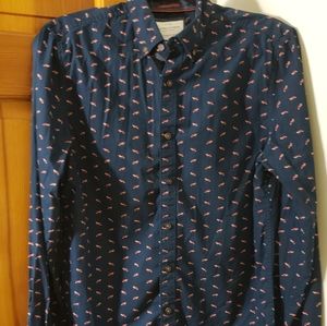 Denim & Flower Men's Button Up Shirt